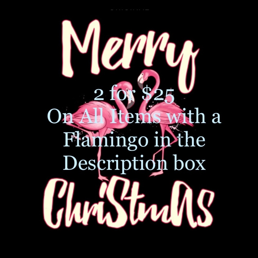 2 for $25 on all items with Flamingos 🦩